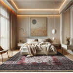 Beige Elegance: Transforming Bedrooms with Ardabil Persian Rugs