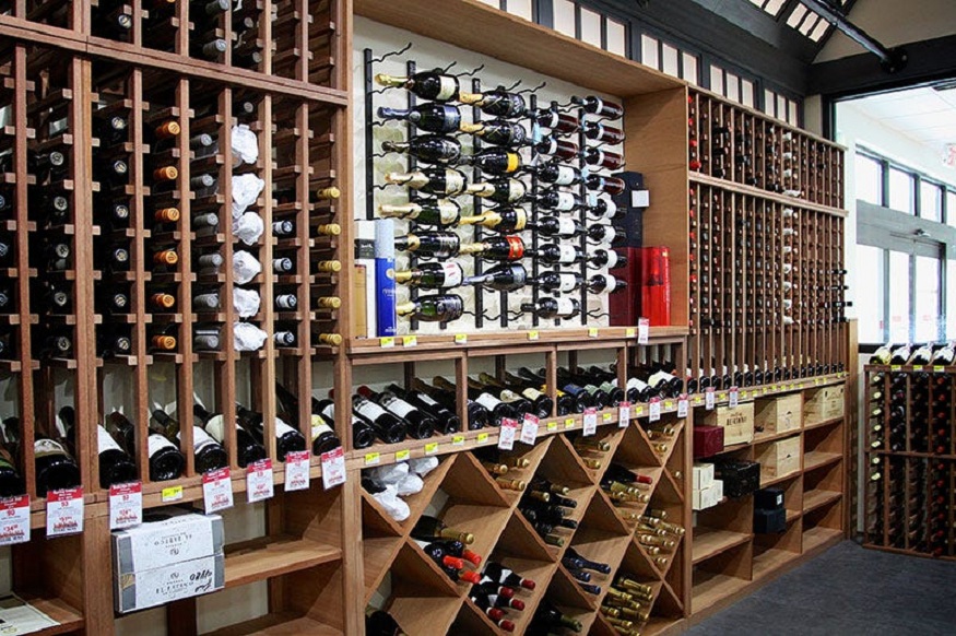 wine shelves for wine shops